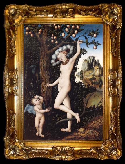 framed  CRANACH, Lucas the Elder Venus and Cupid, ta009-2